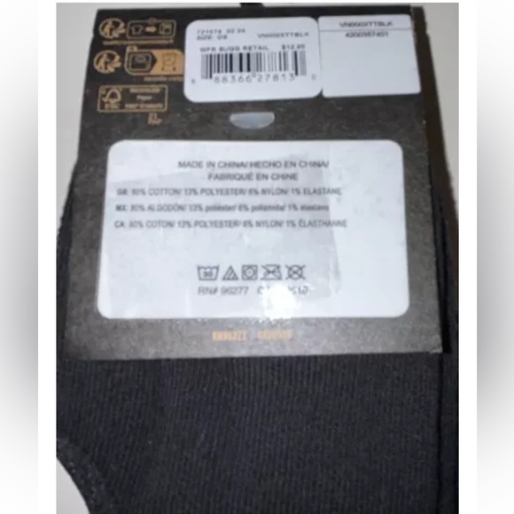 Vans Off The Wall No Show Socks 3 Pair Men 9.5-13 Black w White Logo Skate Ride - Picture 4 of 11